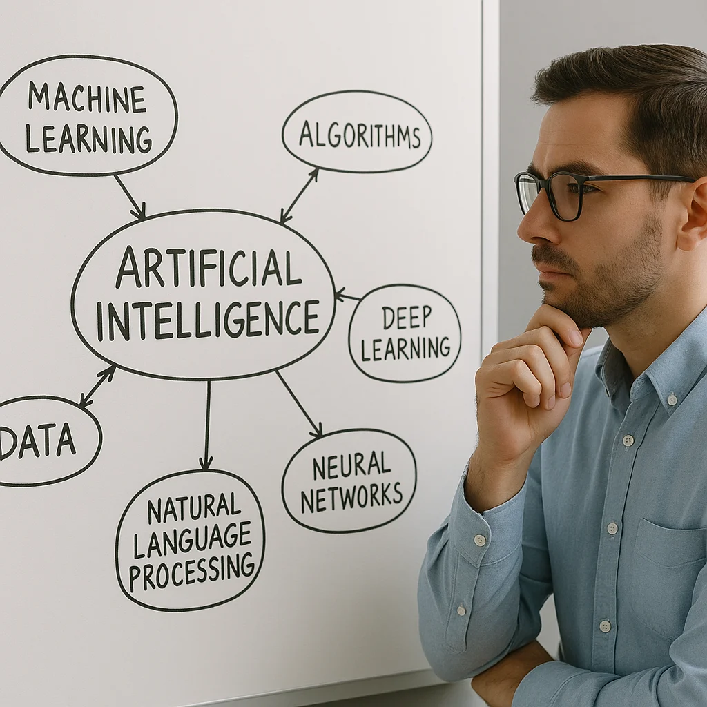 Mapa mental de la Inteligencia Artificial moderna