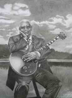 B.B. King Pencil Drawing