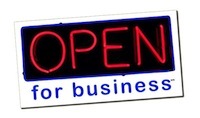 Open for business