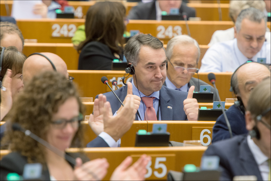Petras Auštrevi?ius after the vote on Moldova Association Agreement