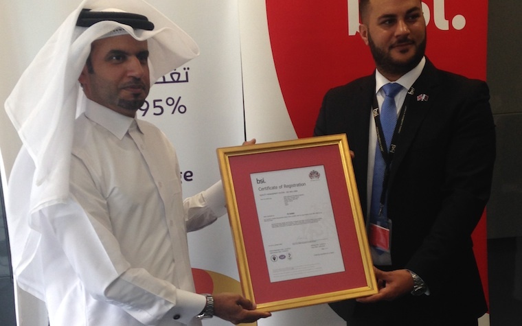 Qnbn CEO Ahmed Al-Sulaiti, left, and BSI general manager Omar Rashid