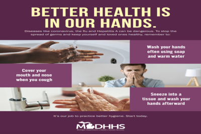 Medium full wash hands poster