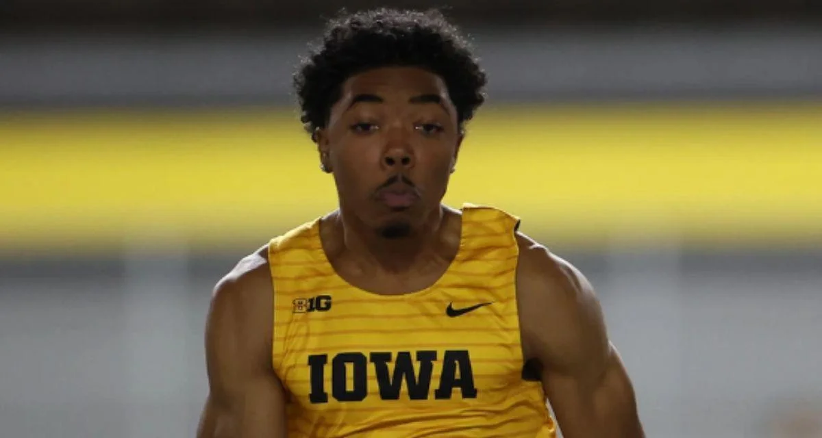 Iowa track athlete Darwin Jimenez posts second-fastest program mark in debut