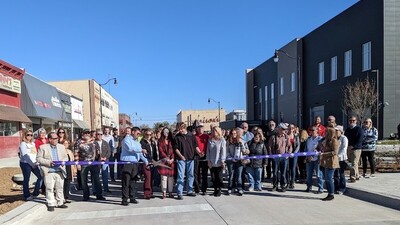 City of Indianola leaders celebrate completion of infrastructure upgrades in October.