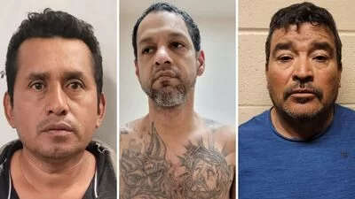 Mugshots of 3 of the 599 illegal aliens arrested in March 2024 as shared by U.S. Border Patrol Chief Jason Owens on his X account.