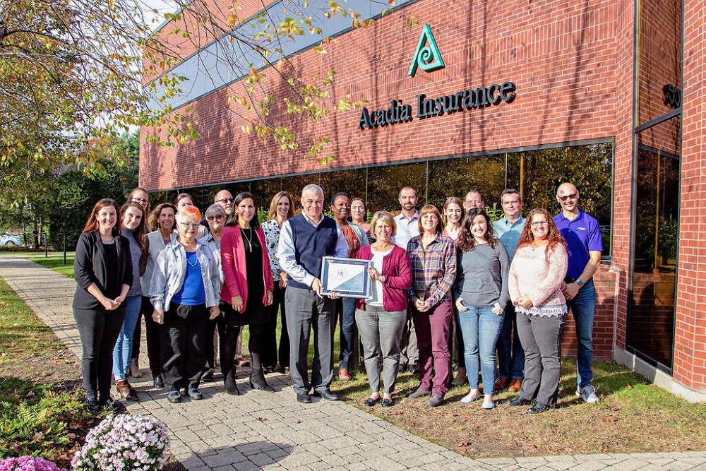 ACADIA INSURANCE Employees First in U.S. to Award Mindful Employer