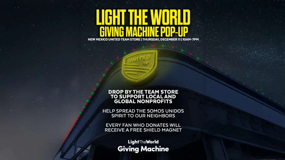 New Mexico United teams up with The Giving Machine for holiday charity drive