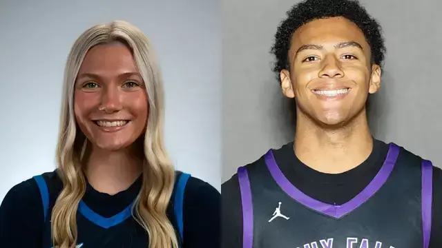 Which high school alumni from Sioux Falls Metro area will play in games during the week starting Monday, Feb. 9?