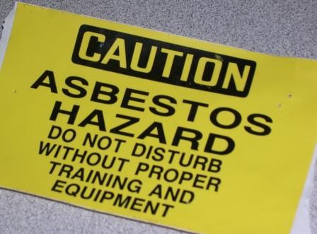 Air asbestos sticker