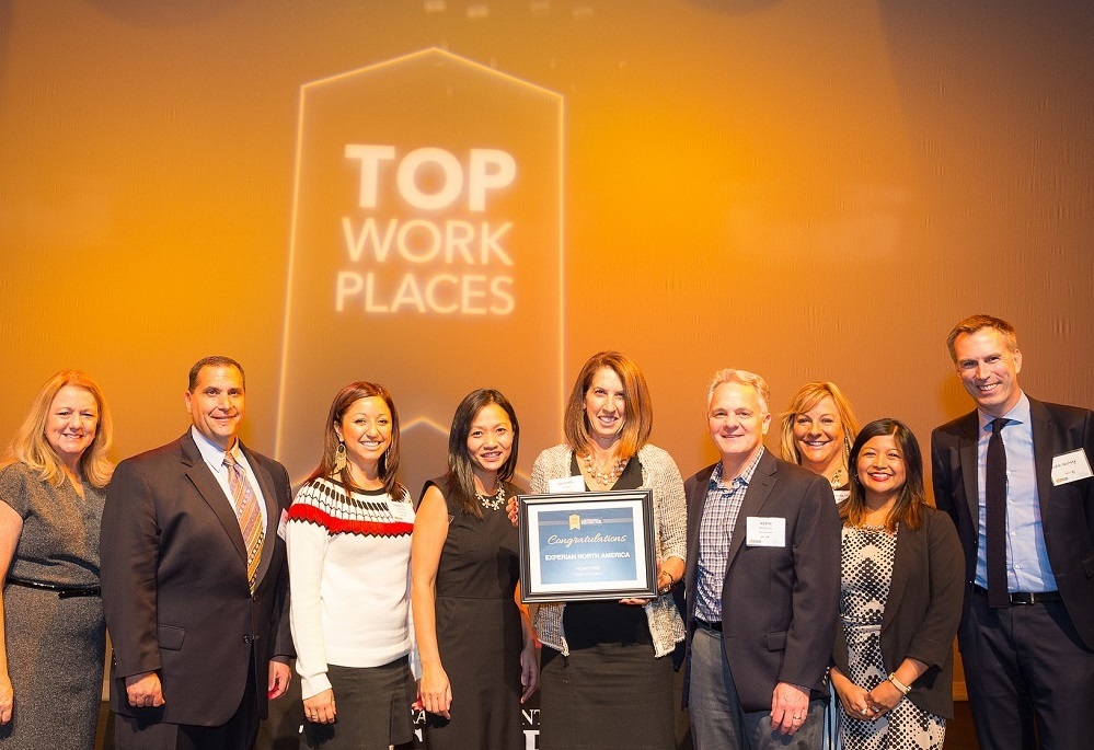 Experian again named top workplace by Orange County