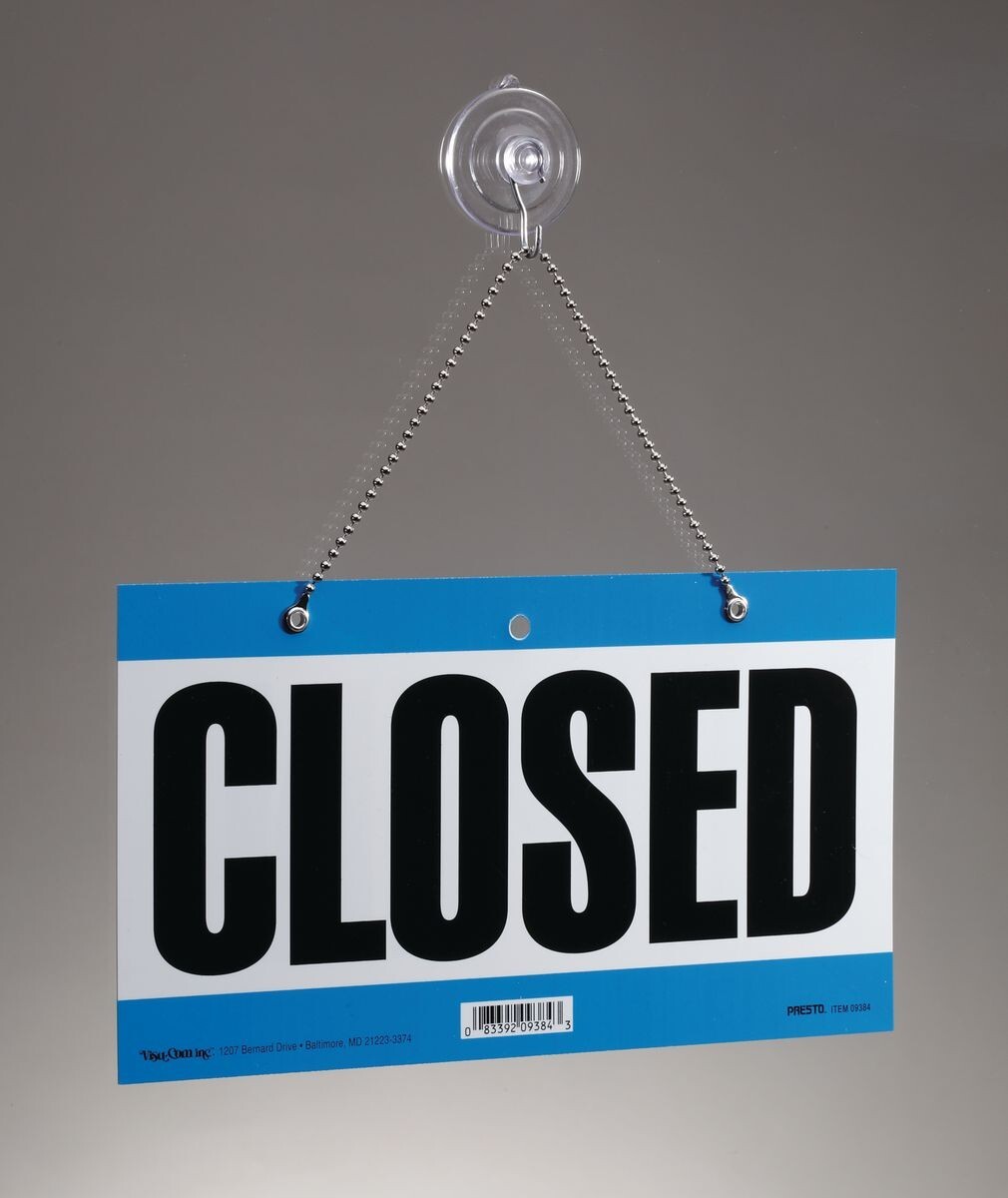 Closed sign