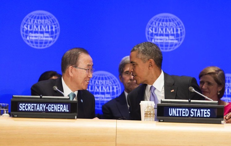 U.N. Secretary-General Ban Ki-moon, left, and U.S. President Barack Obama both spoke at a United Nations summit on Tuesday in New York.