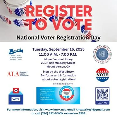 Medium national voter registration day flyer