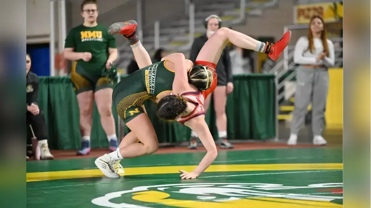Northern Michigan women's wrestling finishes third in GLVC duals