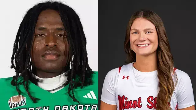 Who are the former high school athletes from North North Dakota area competing during the week of Monday, Nov. 10?