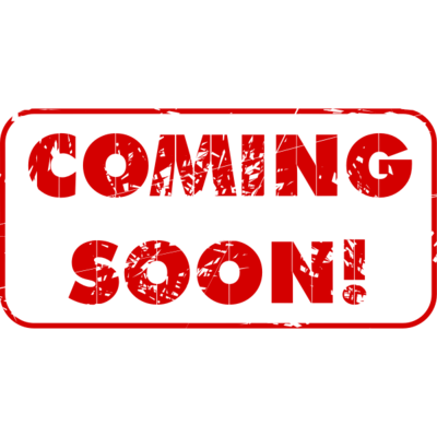 Medium red coming soon stamp