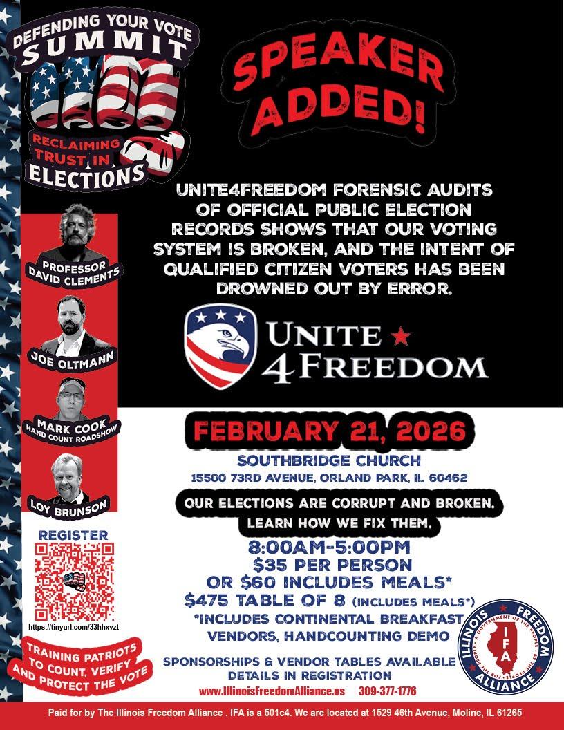 Election integrity activist David Clements will speak at the “Defending Your Vote Summit” in Orland Park on Feb. 21.