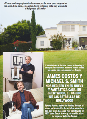 Michael S. Smith and Ambassador James Costos in Hola Magazine