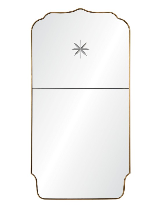 Trumeau Mirror with Etched Star