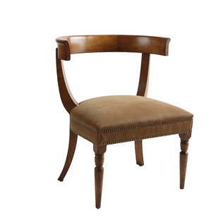 Jacob Chair Whiskey Suede Antiqued Warm Oak Gothic Sidechair Jasper Furniture