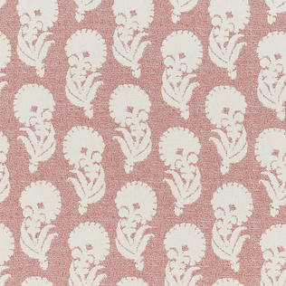 Jasper Performance Fabric in Indian Garden in Red