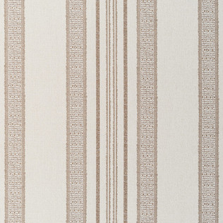 Jasper Performance Fabric in Indian Garden Stripe in Brown