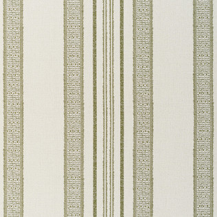 Jasper Performance Fabric in Indian Garden Stripe in Green