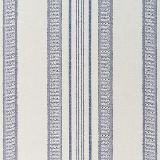 Jasper Performance Fabric in Indian Garden Stripe in Indigo