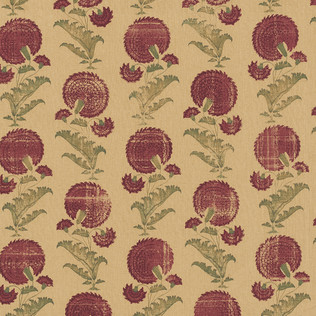 Jasper Fabrics in Indian Flower in Burgundy