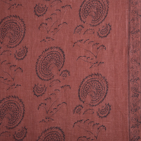 Jp 1012 indian flower indigo on red