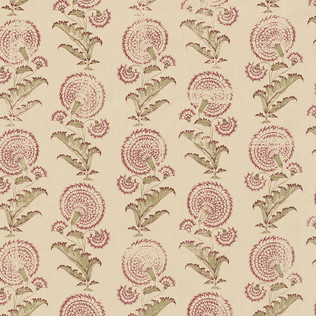 Jasper Fabrics in Indian Flower in Sage/Clay