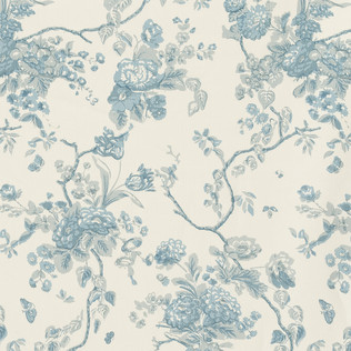 Jasper Fabrics in Tree of Life in Pale Blue