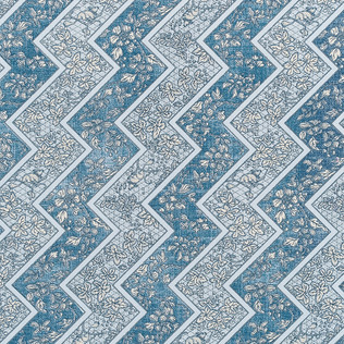Jasper Fabrics in Lacquer Stripe in Marine Blue