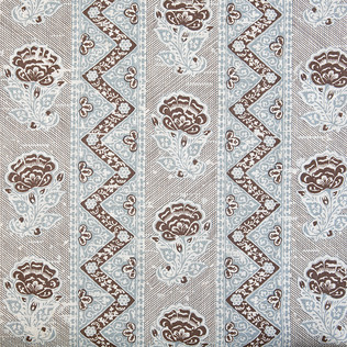 Jasper Fabrics in Maya Flower - Brown/Blue