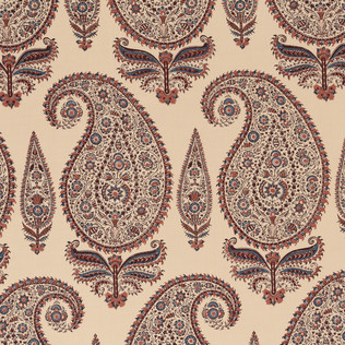 Jasper Fabrics in Kashimir - Coral/Blue