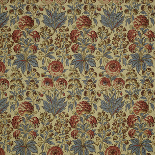 Jasper Fabrics in Isle Flower - Blue/Coral