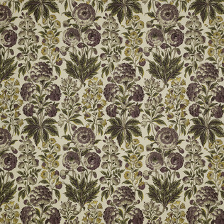 Jasper Fabrics in Isle Flower - Aubergine