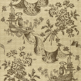 Jasper Fabrics in Chinese Toile - Vison