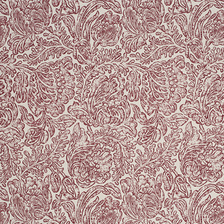 Jasper Fabrics in Woodblock Flower- Red