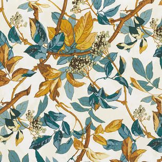 Jasper Fabrics in Scarlet Vine - Cyan
