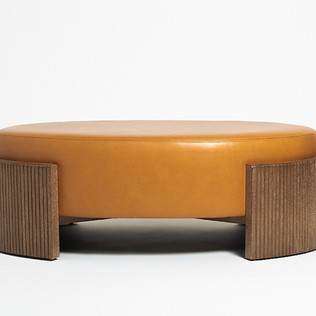 Modern Oval Ottoman