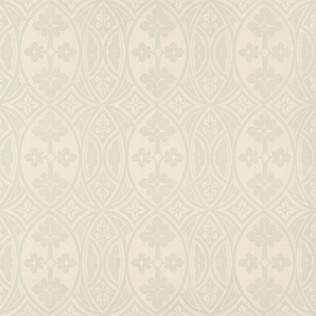 Jasper Wallcovering GOTHIC - CYAN ON BUTTER CREAM