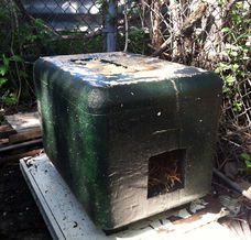 Styrofoam box winter shelter