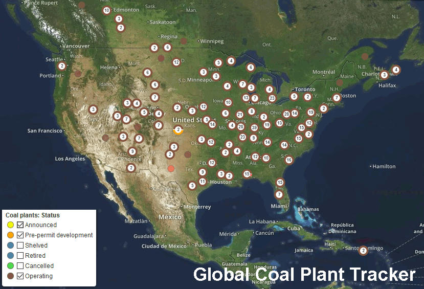 Coal Boom 1600 new plants in 62 - New Coal Canada Usa Map