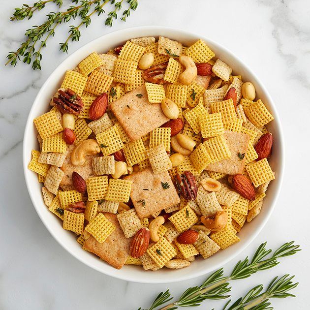 Homemade Rosemary & Thyme Cocktail Chex Party Mix
