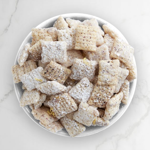 Blueberry-Lemon Muddy Buddies Chex Party Mix | Puppy Chow Recipe