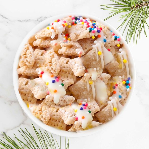 Gluten-Free Sugar Cookie Chex Party Mix | Holiday Snack Mix