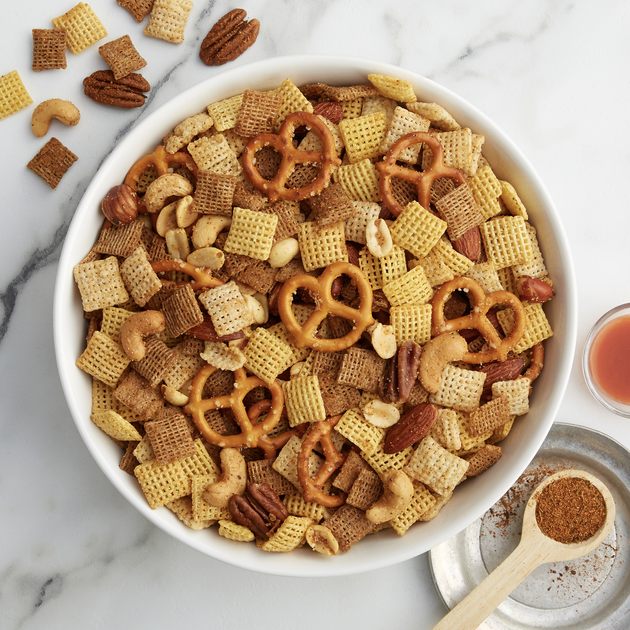 Bold Cajun Kick Homemade Chex Party Mix | Snack Mix Recipe