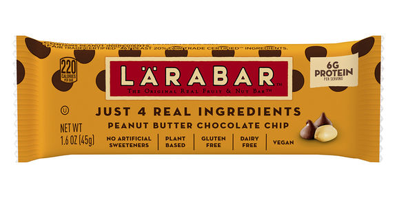 Larabar Original Peanut Butter Chocolate Chip bar wrapper