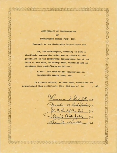 History | Rockefeller Family Fund